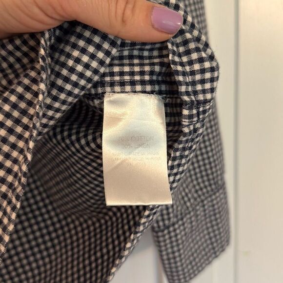 AG Jeans blue gingham pocket front button down large - Picture 4 of 9